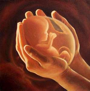 Fetus in God's hands